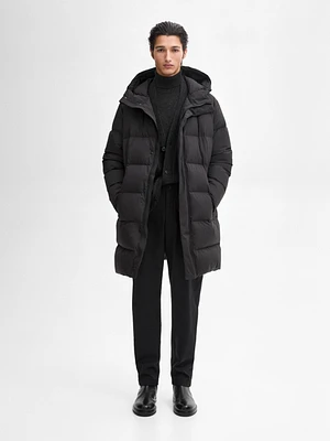 Long puffer down coat