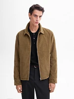 100% cotton jacket with corduroy detail