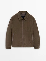 100% cotton jacket with corduroy detail