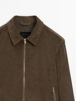 100% cotton jacket with corduroy detail