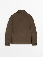 100% cotton jacket with corduroy detail