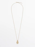 Textured ball chain necklace