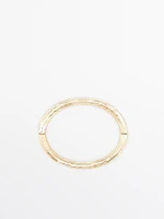 Golden textured bracelet