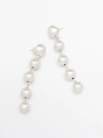 Ball dangle earrings