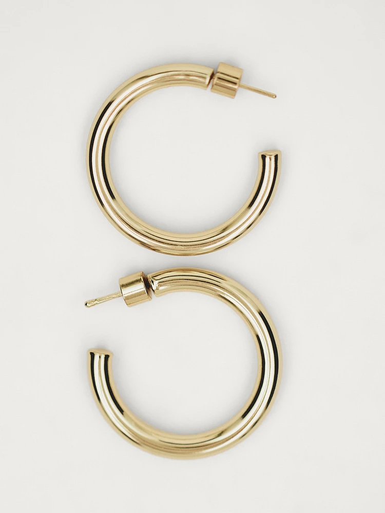 Plain hoop earrings