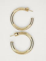 Plain hoop earrings