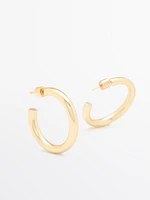 Plain hoop earrings