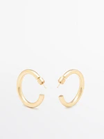 Plain hoop earrings