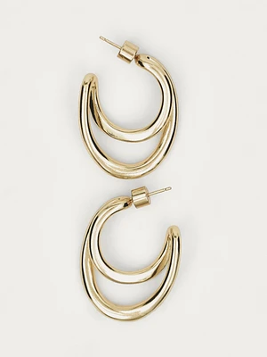 Oval hoop earrings