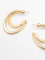 Oval hoop earrings