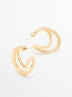 Oval hoop earrings