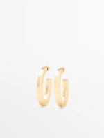 Textured hoop earrings