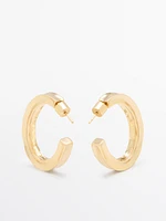 Textured hoop earrings