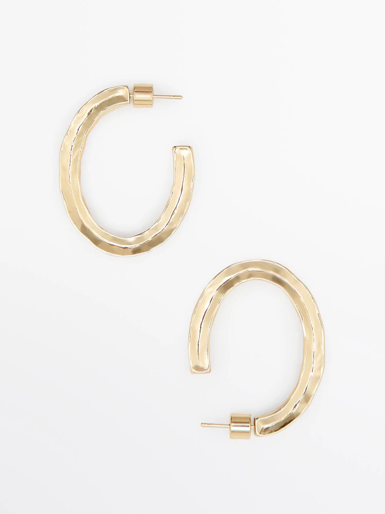 Textured hoop earrings