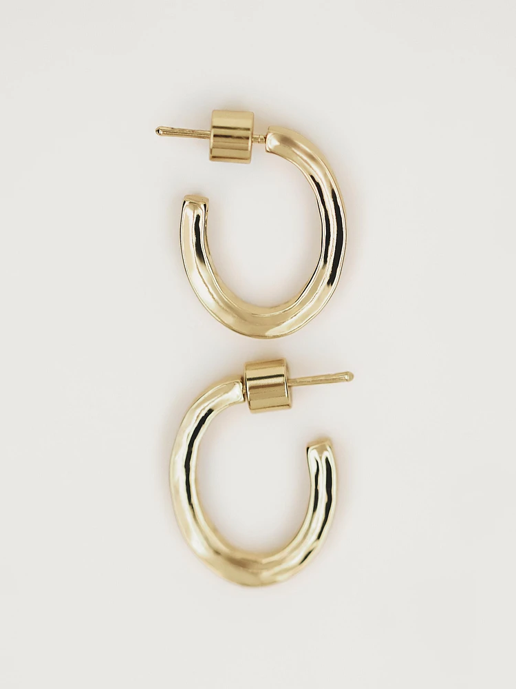 Plain hoop earrings