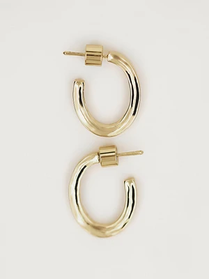 Plain hoop earrings