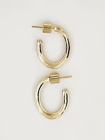 Plain hoop earrings