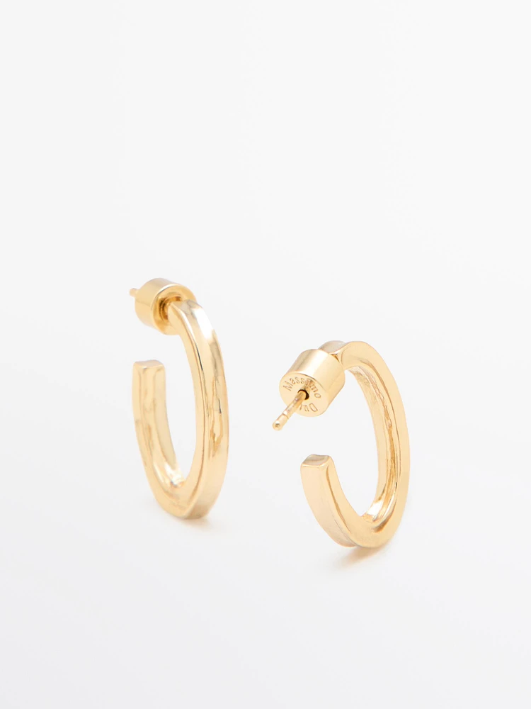 Plain hoop earrings