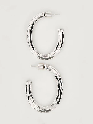 Silver hoop earrings