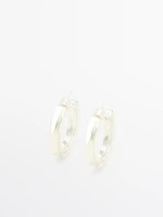 Silver hoop earrings