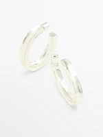 Silver hoop earrings