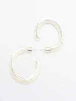 Silver hoop earrings