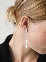 Rhinestone long earrings