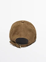 Suede leather cap