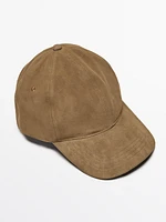 Suede leather cap