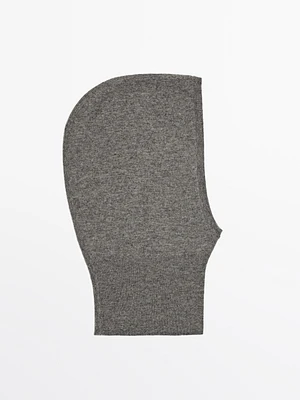 Wool and cashmere knit balaclava