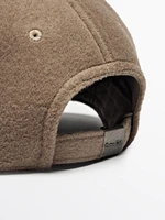 Wool blend baseball-style cap