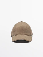 Wool blend baseball-style cap