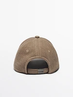 Wool blend baseball-style cap