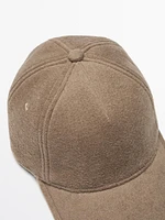 Wool blend baseball-style cap