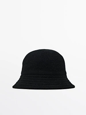 Wool blend bucket hat