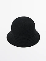 Wool blend bucket hat