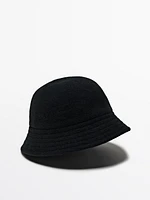 Wool blend bucket hat