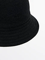 Wool blend bucket hat