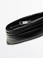 Chunky nappa leather card holder purse