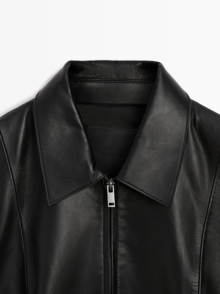 Nappa leather biker jacket