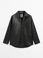 Nappa leather shirt