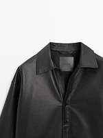 Nappa leather shirt