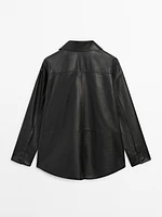 Nappa leather shirt