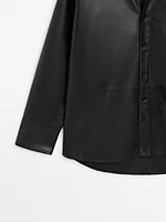 Nappa leather shirt