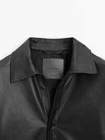 Nappa leather shirt