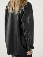 Nappa leather shirt