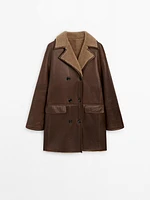 Crossover shearling coat