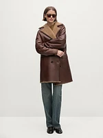 Crossover shearling coat