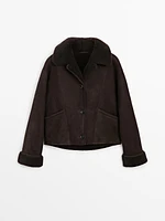 Shearling leather coat