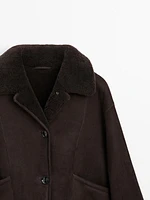 Shearling leather coat